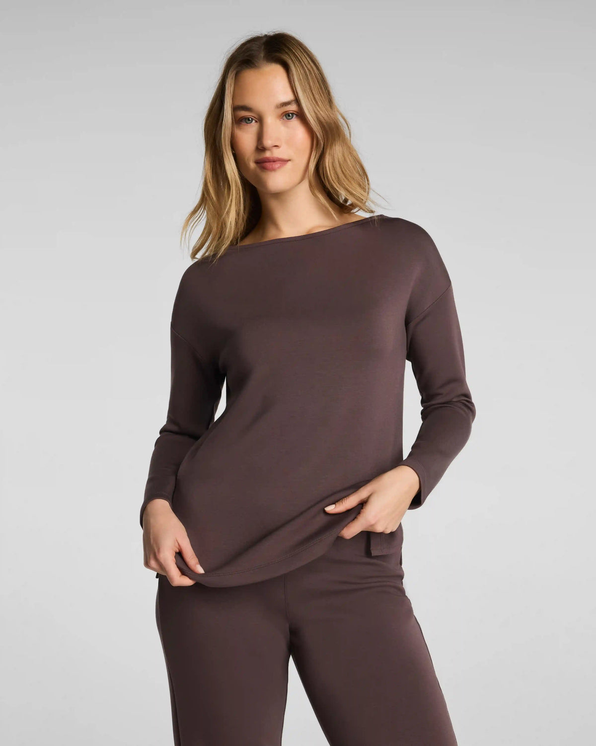 SPANX AirEssentials® Boatneck Tunic | Dark Cacao