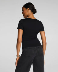 SPANXsmooth® Jersey V-Neck Tee | Classic Black
