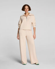 SPANX AirEssentials® French Rib Wide Leg Pant | Toasted Coconut
