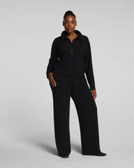 SPANX AirEssentials® French Rib Wide Leg Pant | Very Black