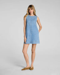 SPANX® Lightweight Denim Mini Tank Dress | Seaside Blue