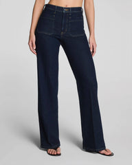 SPANXshape® Authentic 360 Mid-Rise Easy Flare Jeans with Patch Pockets | Marina