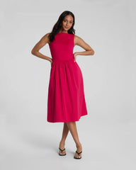 SPANXsmooth® Jersey High Neck Midi Dress | Fuchsia