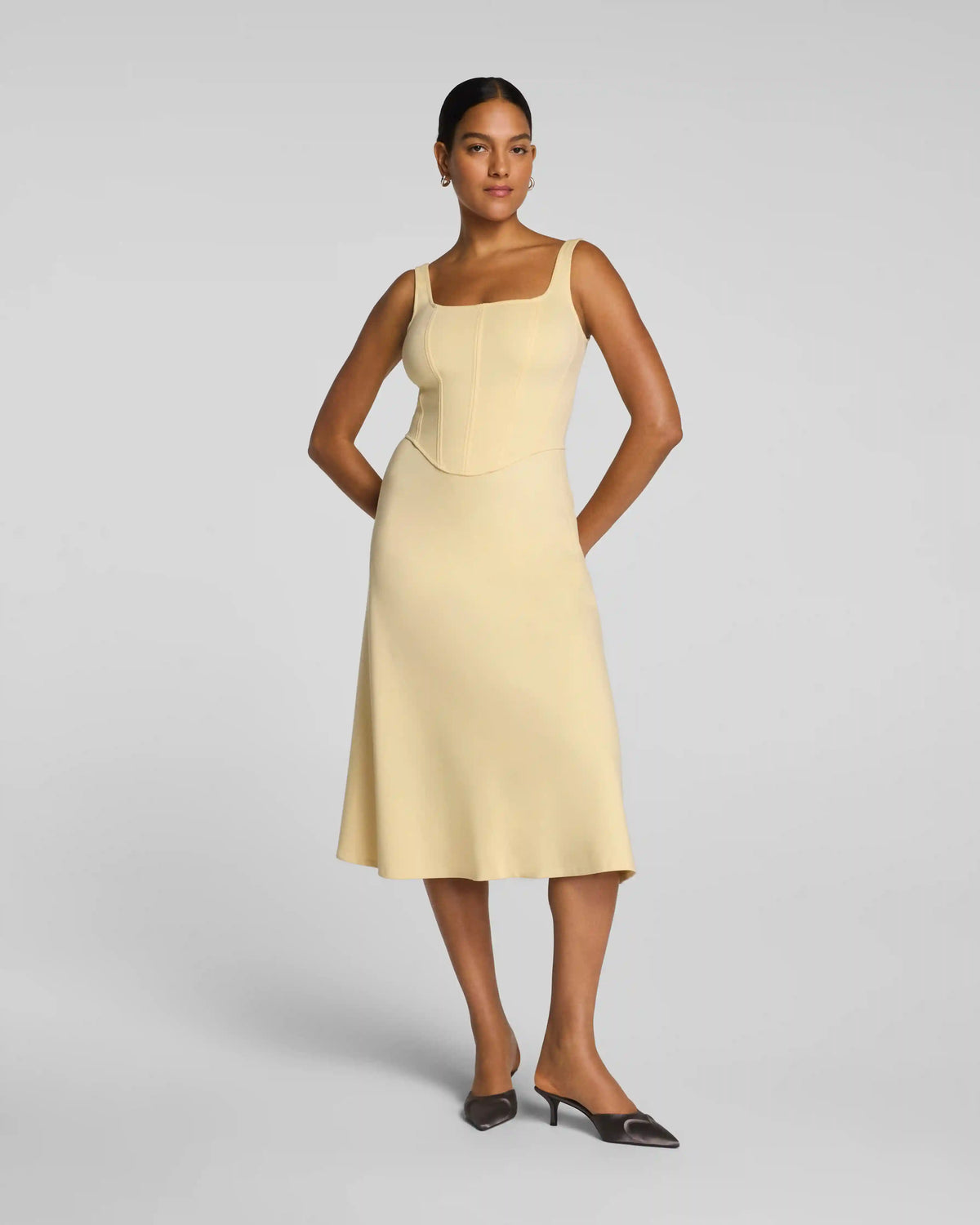 SPANXshape® Ponte Fit and Flare Midi Dress | Sunbeam