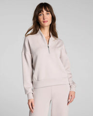 SPANX AirEssentials® Shawl Collar Half Zip | French Grey