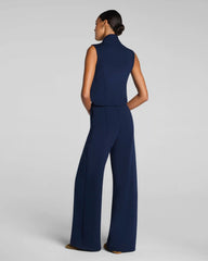 SPANX AirEssentials® Shawl Collar Half Zip Jumpsuit | Timeless Navy