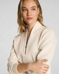 SPANX AirEssentials® Shawl Collar Half Zip | Oatmeal Heather