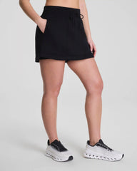SPANX® BoostUp Cotton Fleece Skort, 15" | Very Black