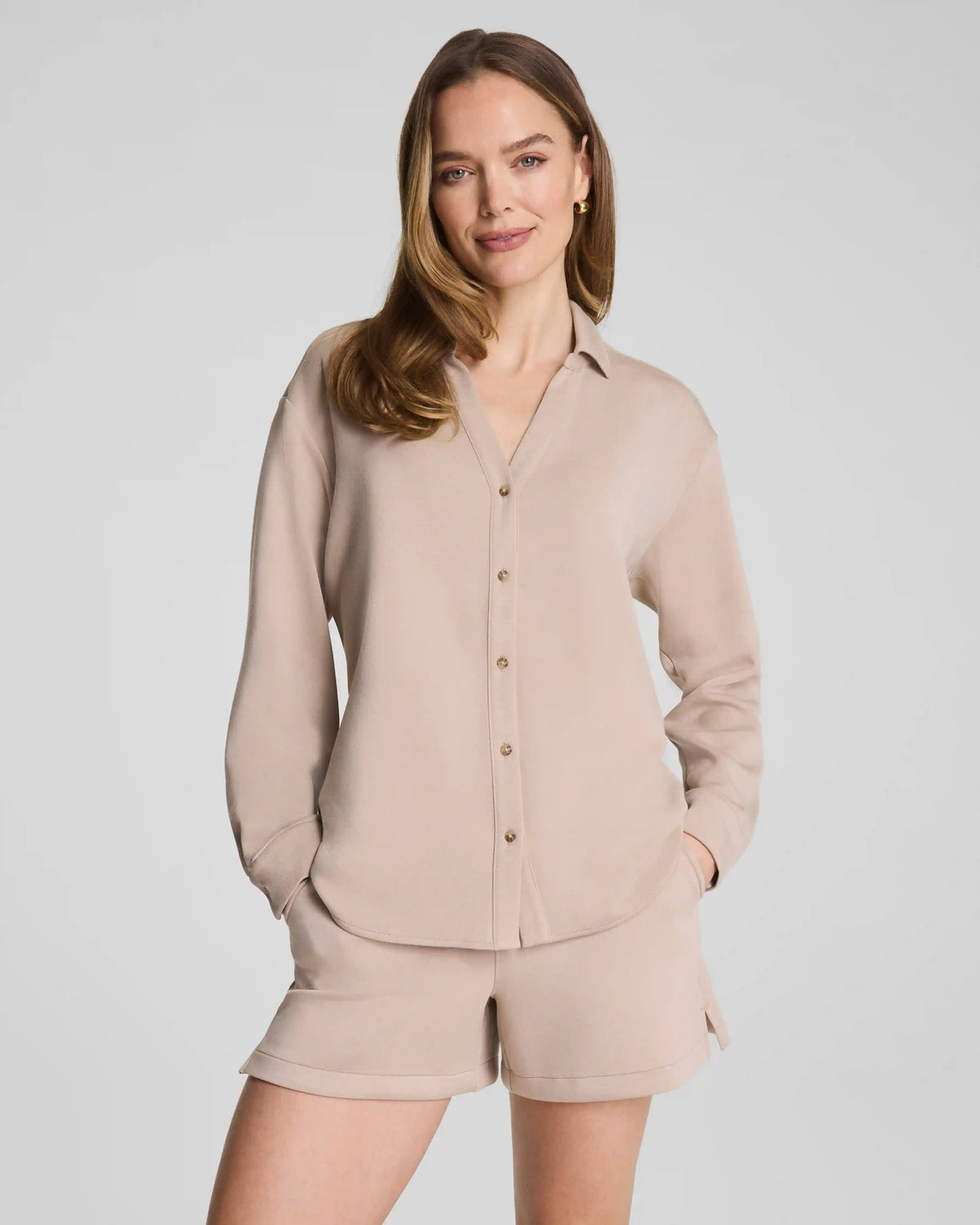 SPANX® AirEssentials® Oversized Button Down | Dune