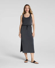 SPANX AirEssentials® Sandwashed Drawstring Maxi Tank Dress | Graphite