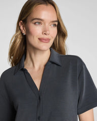 SPANX AirEssentials® Sandwashed Button-Down Shirt | Graphite