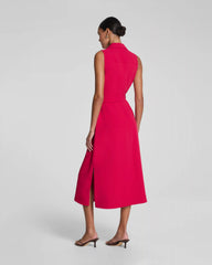 SPANX® CarryOn Belted Midi Shirt Dress | Fuchsia