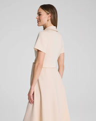 SPANX AirEssentials® Collared Tie-Waist Midi Dress | Toasted Coconut