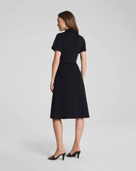 SPANX AirEssentials® Collared Tie-Waist Midi Dress | Very Black
