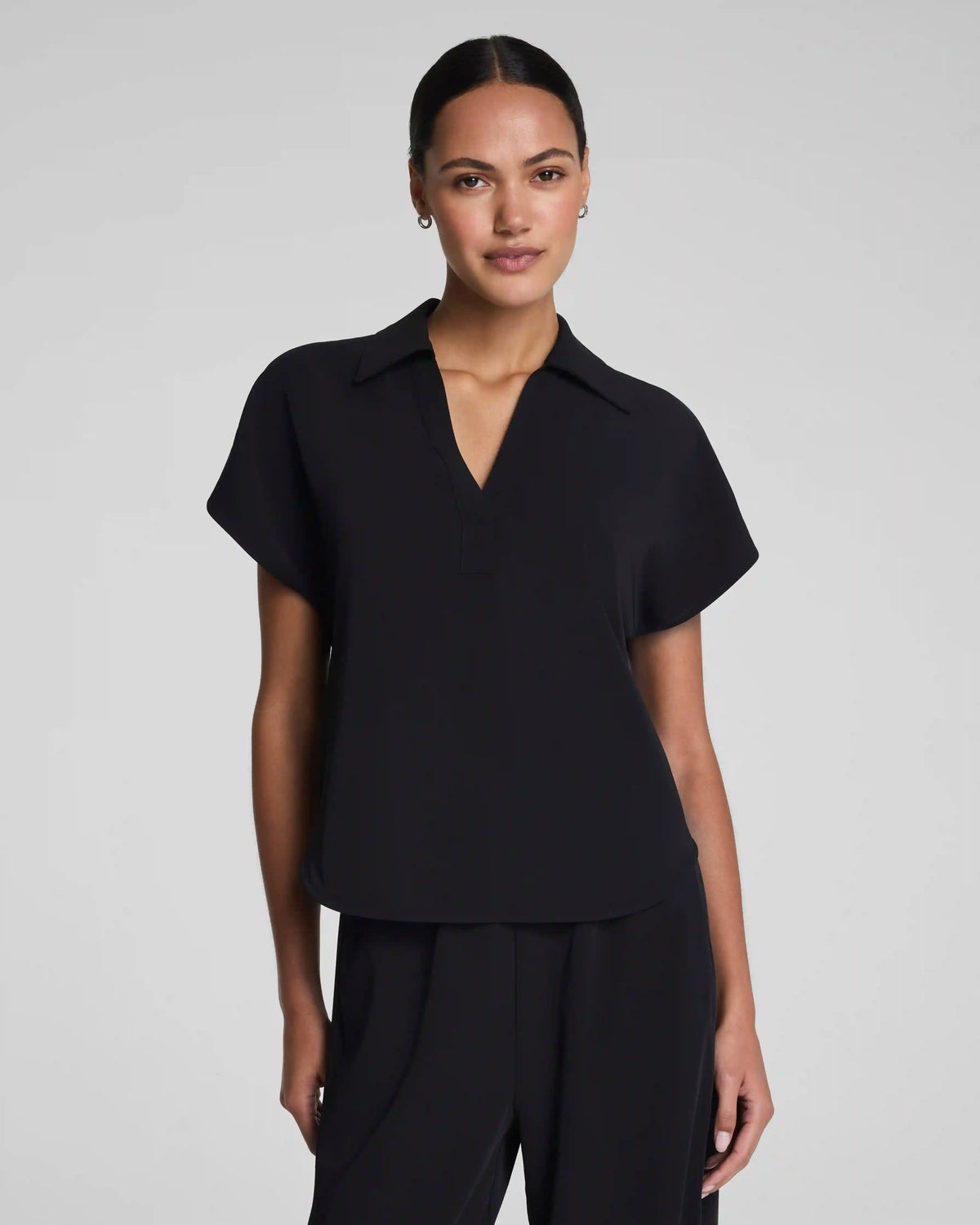 SPANX® CarryOn Collared Tee | Classic Black