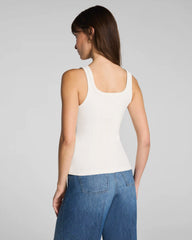 SPANX® Ribbed Knit Scoop Neck Tank | Ivory