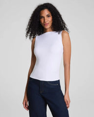 SPANXsmooth® Jersey High Neck Tank | Classic White