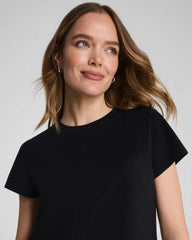 karla welch for SPANX® Cropped 70s Tee | Classic Black