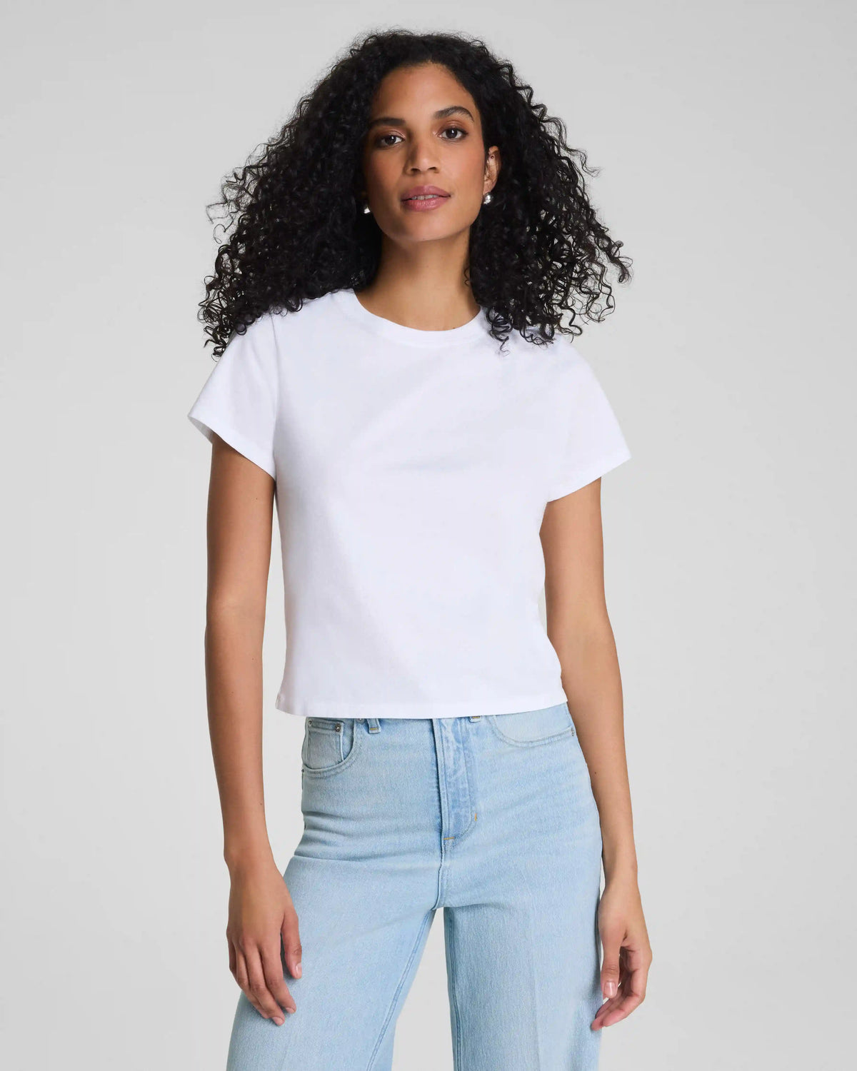 karla welch for SPANX® Cropped 70s Tee | Classic White
