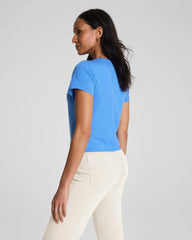 karla welch for SPANX® Cropped 70s Tee | French Blue