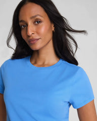 karla welch for SPANX® Cropped 70s Tee | French Blue