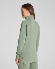 SPANX AirEssentials® Half Zip Tunic | Sage Brush Heather