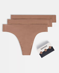 SPANXsmooth® Fit-To-You Supima® Cotton Thong 3-Pack | Cafe Au Lait