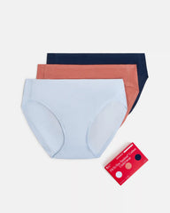 SPANXsmooth® Fit-To-You Supima® Cotton Bikini 3-Pack | Summit/Clay/Timeless Navy