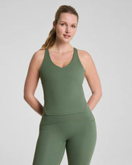 SPANX® BoostUp V-Neck Shelf Tank | Eucalyptus