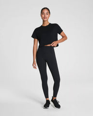 SPANX® BoostUp Cropped Tee | Very Black
