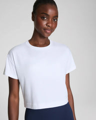 SPANX® BoostUp Cropped Tee | Vivid White