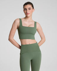 SPANX® BoostUp Cropped Square Neck Shelf Tank | Eucalyptus