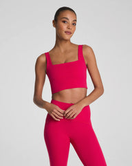 SPANX® BoostUp Cropped Square Neck Shelf Tank | Fuchsia