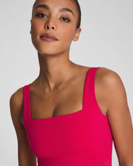 SPANX® BoostUp Cropped Square Neck Shelf Tank | Fuchsia