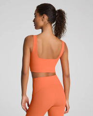 SPANX® BoostUp Cropped Square Neck Shelf Tank | Persimmon