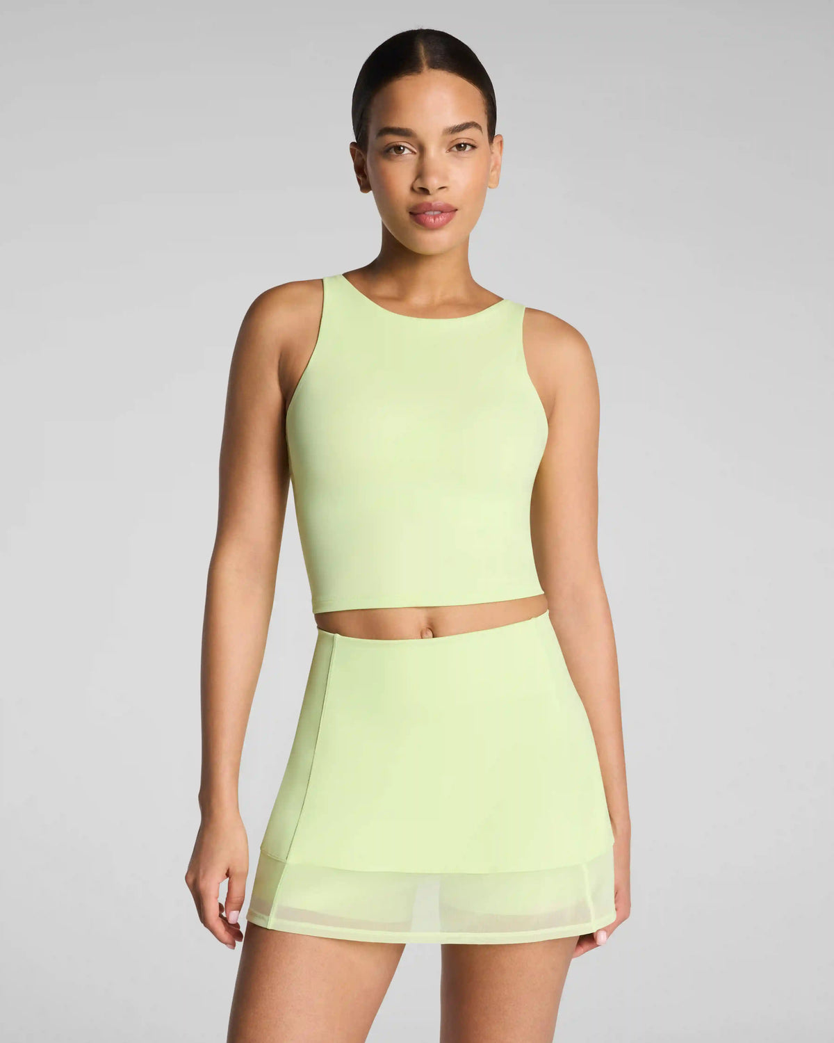 SPANX® BodyLine High Neck Cropped Tank with FlexForm Cups | Zest
