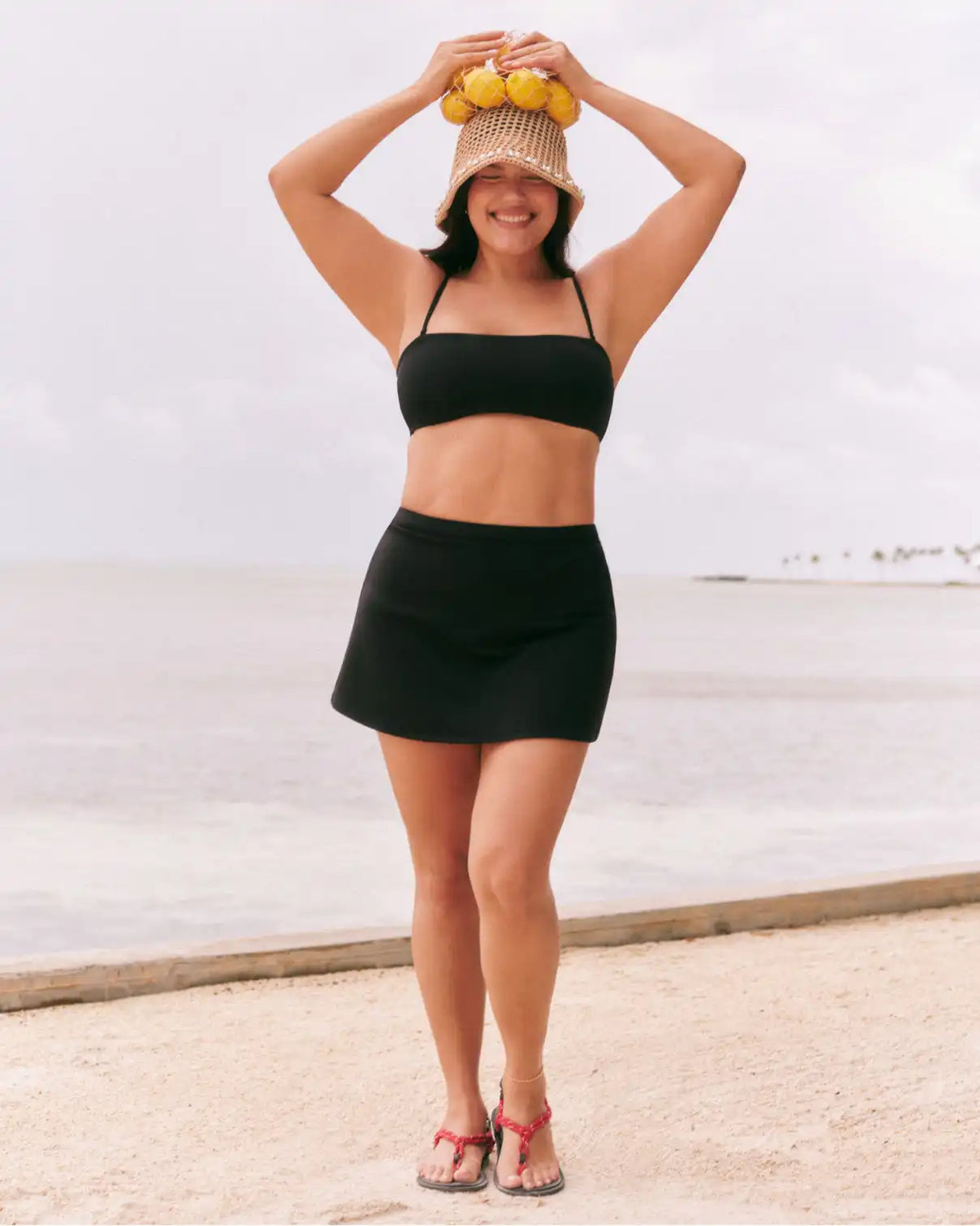 SPANXshape® Swim Hi-Rise Bikini Skirt | Very Black