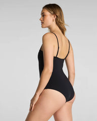 SPANXshape® Swim Bandeau One Piece | Very Black