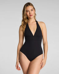 SPANXsculpt® Swim Halter One Piece | Very Black