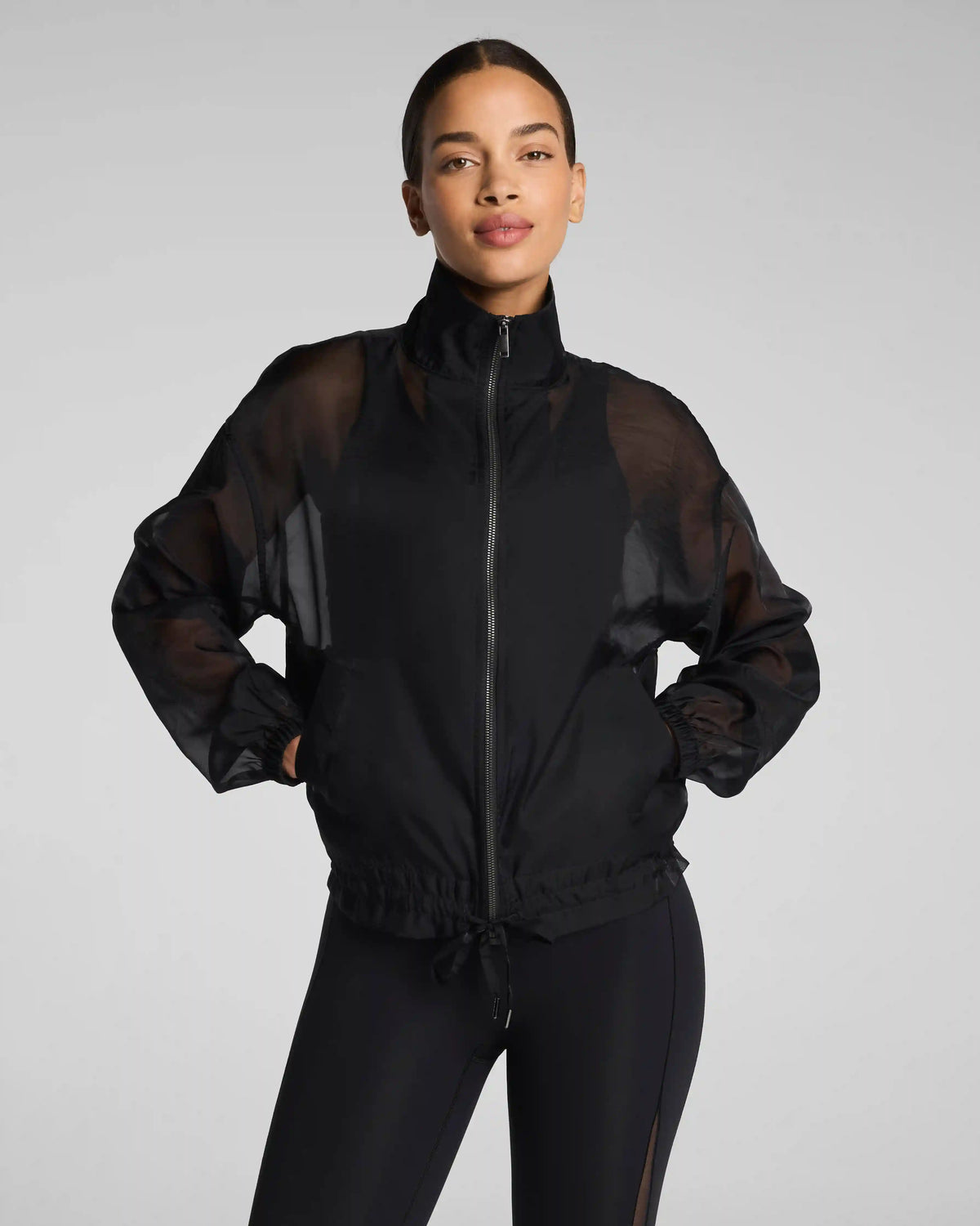 SPANX® BodyLine Sheerious Full Zip Jacket | Very Black