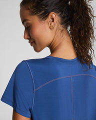 SPANX® BoostUp Crewneck Tee with StayCool Tech | Faded Indigo