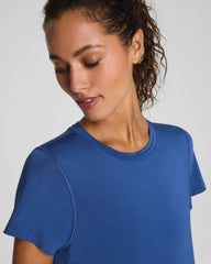 SPANX® BoostUp Crewneck Tee with StayCool Tech | Faded Indigo