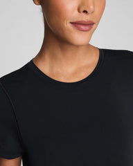 SPANX® BoostUp Crewneck Tee with StayCool Tech | Very Black