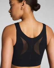 SPANX® BodyLine Sheerious Longline Sports Bra | Very Black