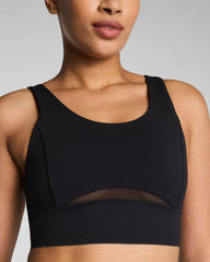 SPANX® BodyLine Sheerious Longline Sports Bra | Very Black