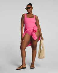 SPANXsculpt® Swim Square Neck One Piece | Hibiscus