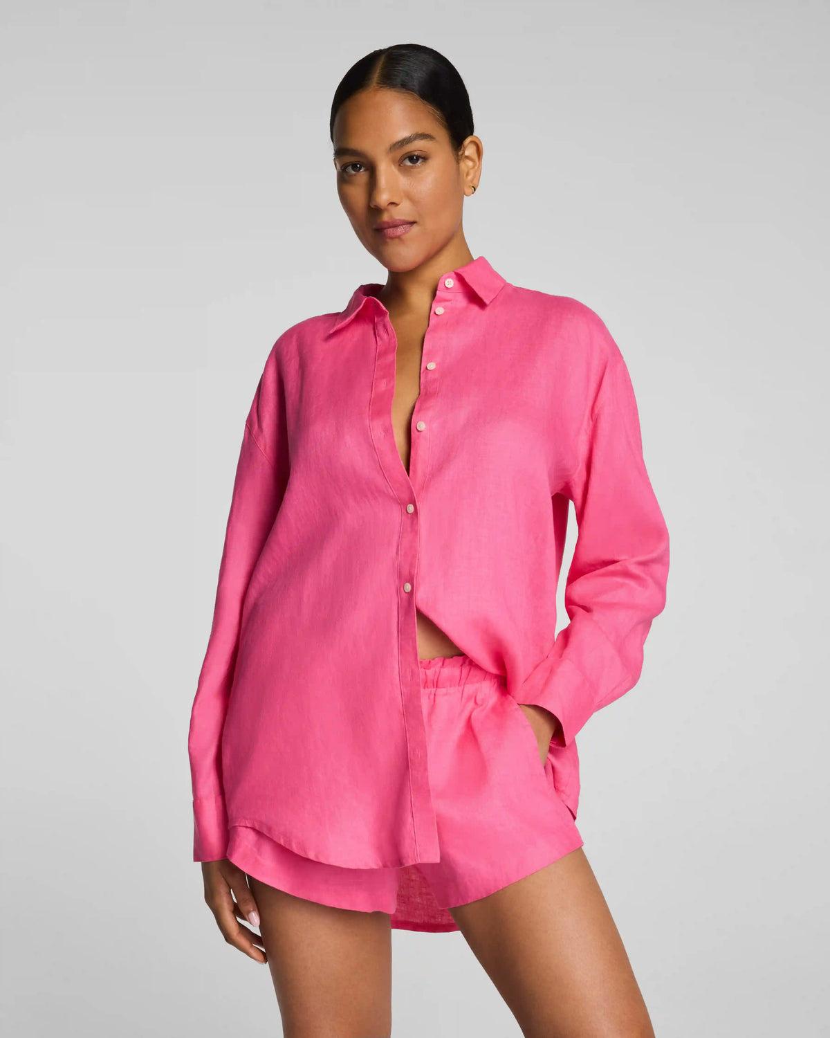 SPANX® Beach Button Down | Hibiscus