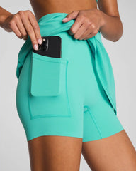 SPANXshape® BodyLine Sheerious Skort with Mid-Tummy Compression, 15" | Tidepool