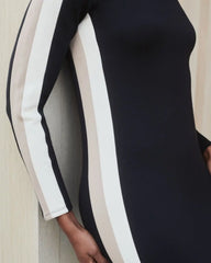 SPANX AirEssentials® Colorblock Maxi Dress | Very Black Stripe